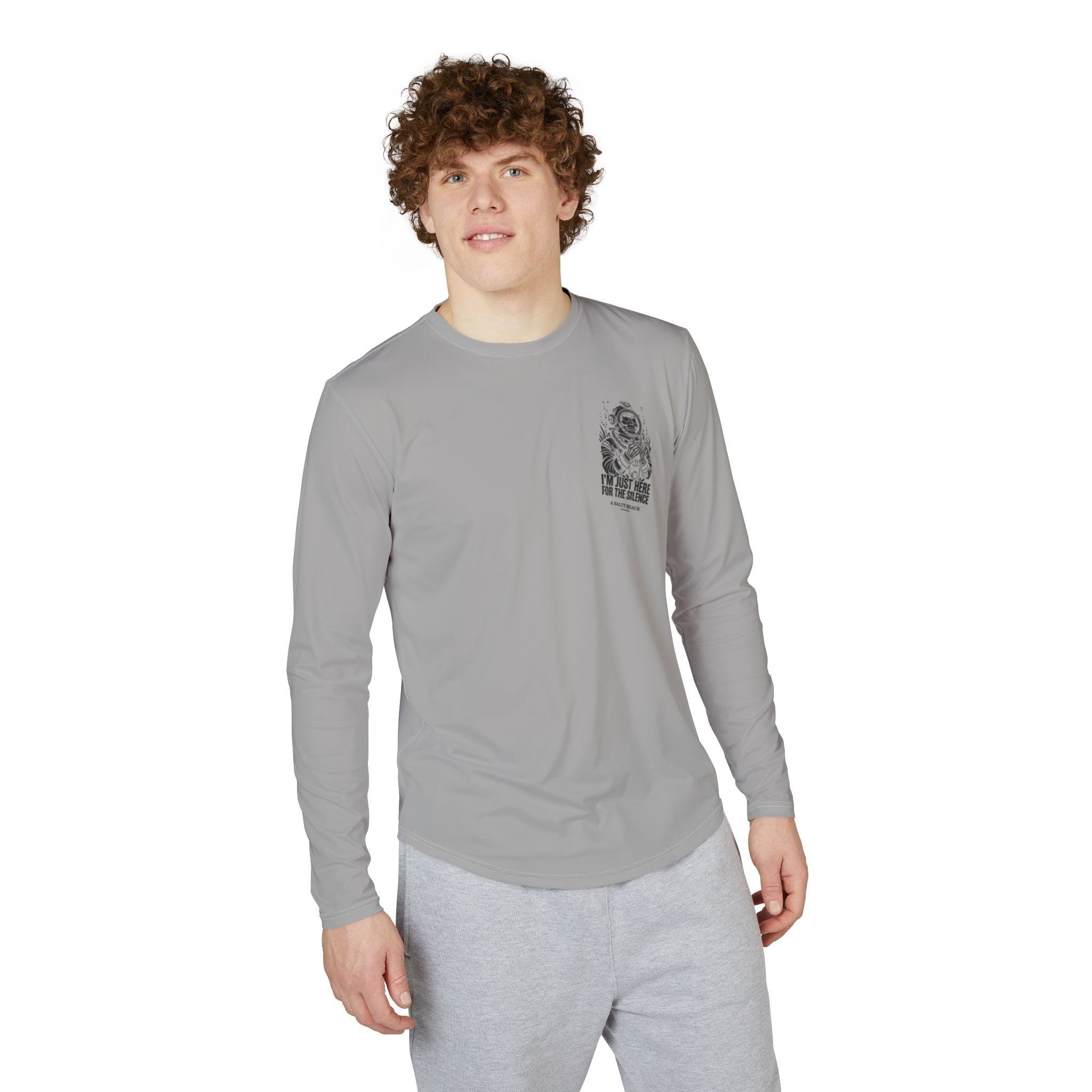 The "I'm Just Here for the Silence" Long Sleeve UV Shirt