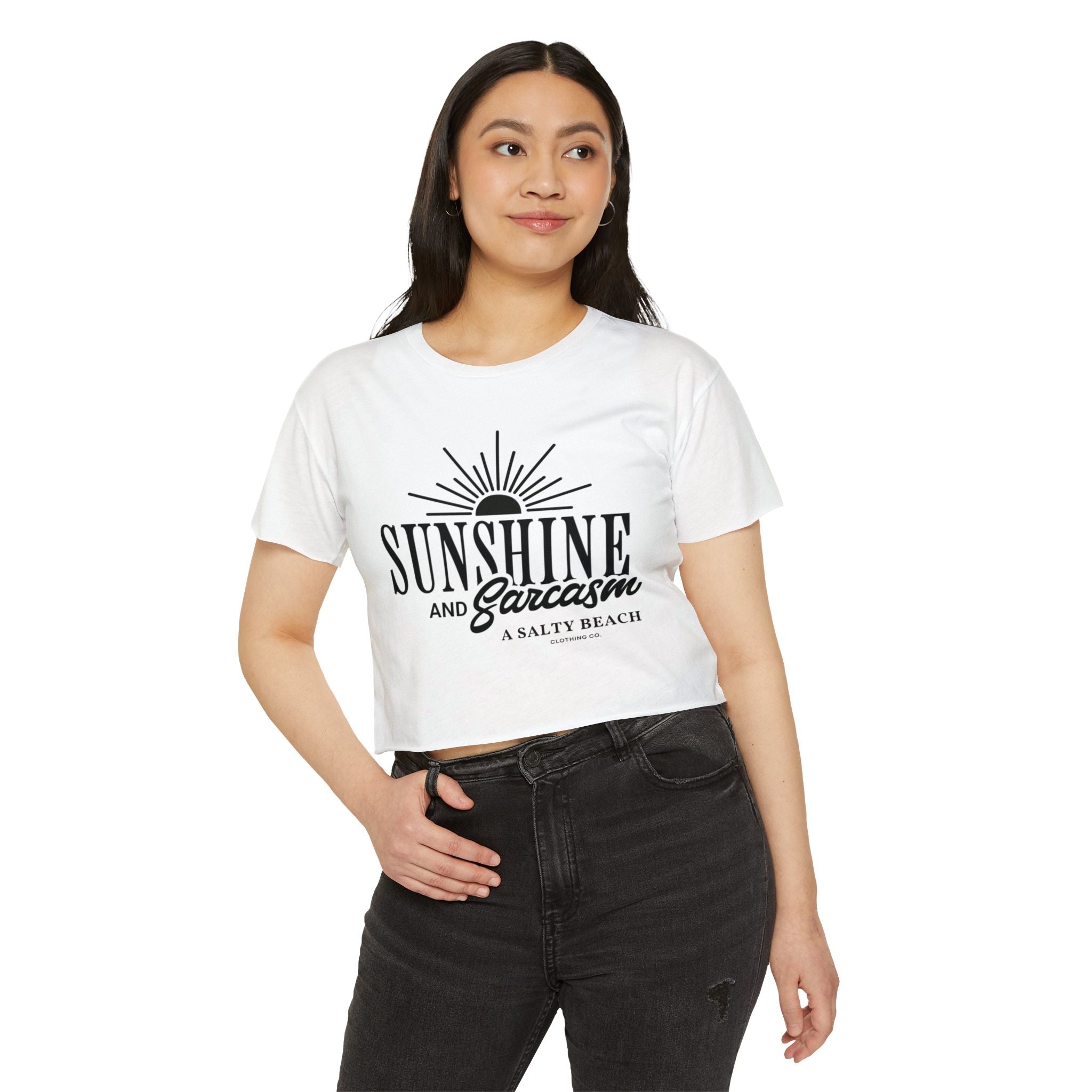 Sunshine and Sarcasm Crop Top