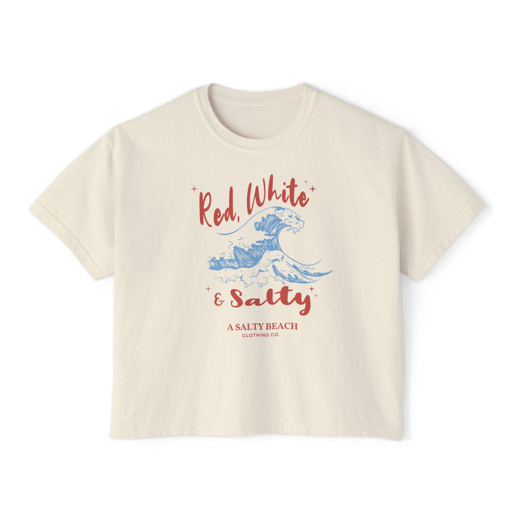Red, White, & Salty Wave Women's Boxy Tee