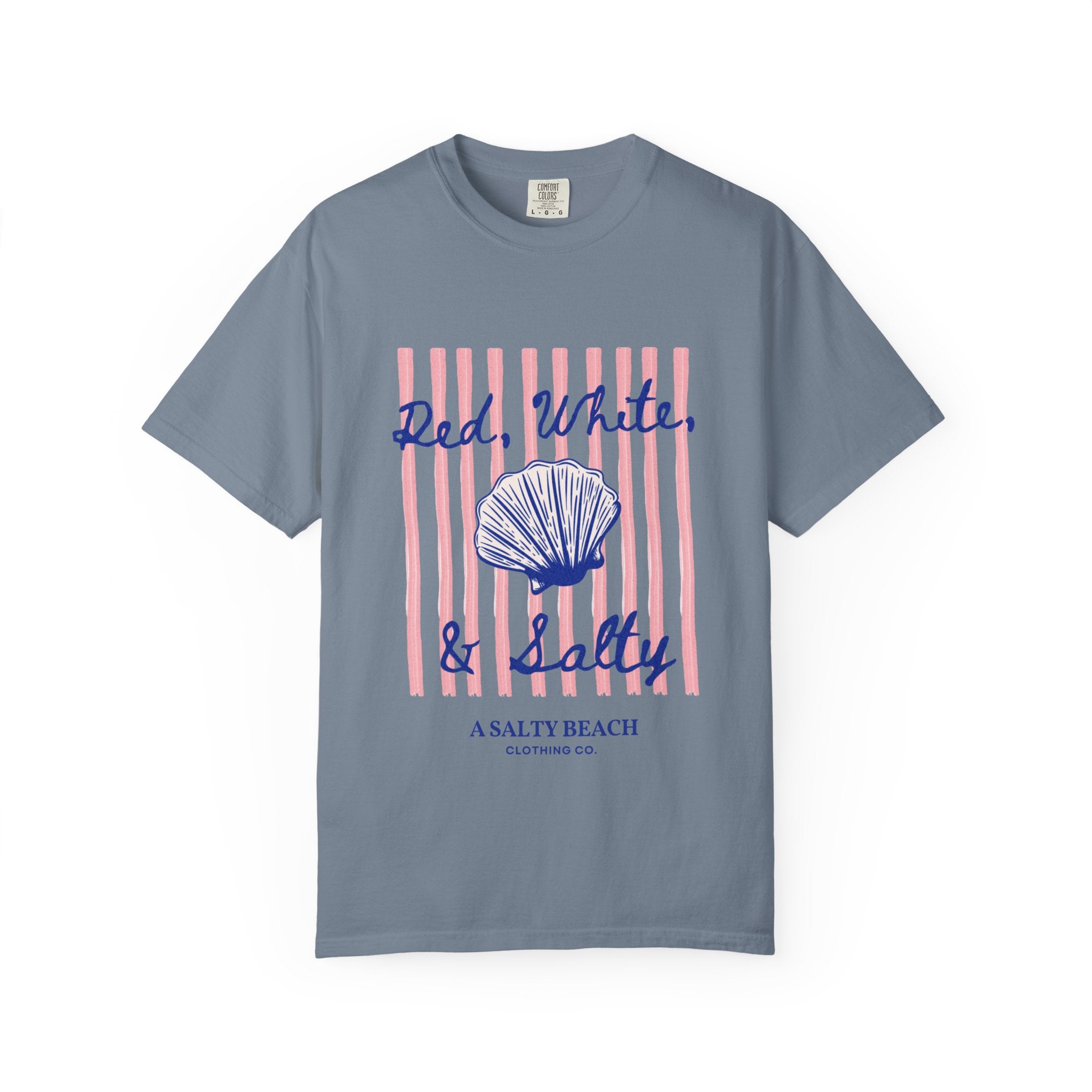 Red, White, & Salty Seashell Tee