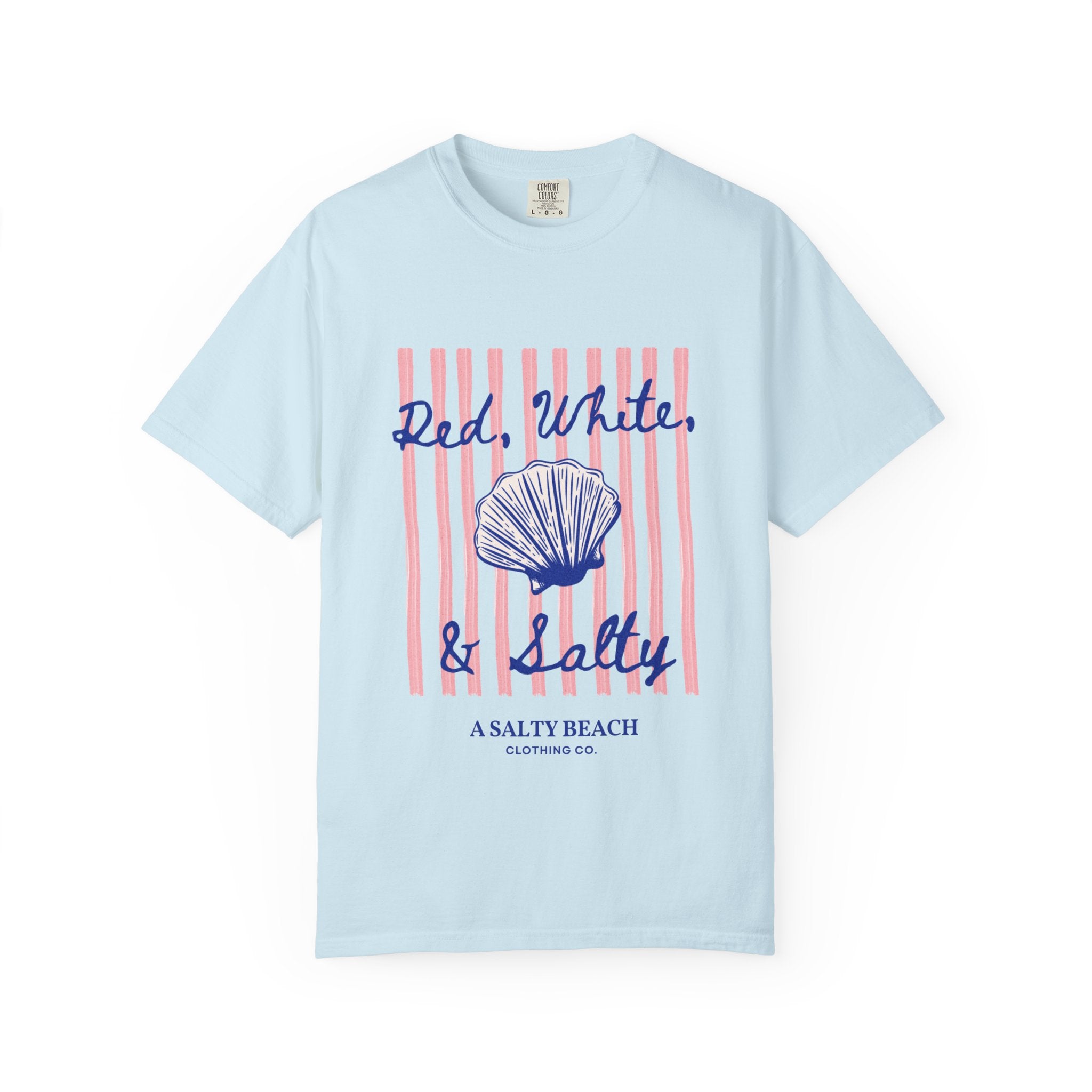 Red, White, & Salty Seashell Tee