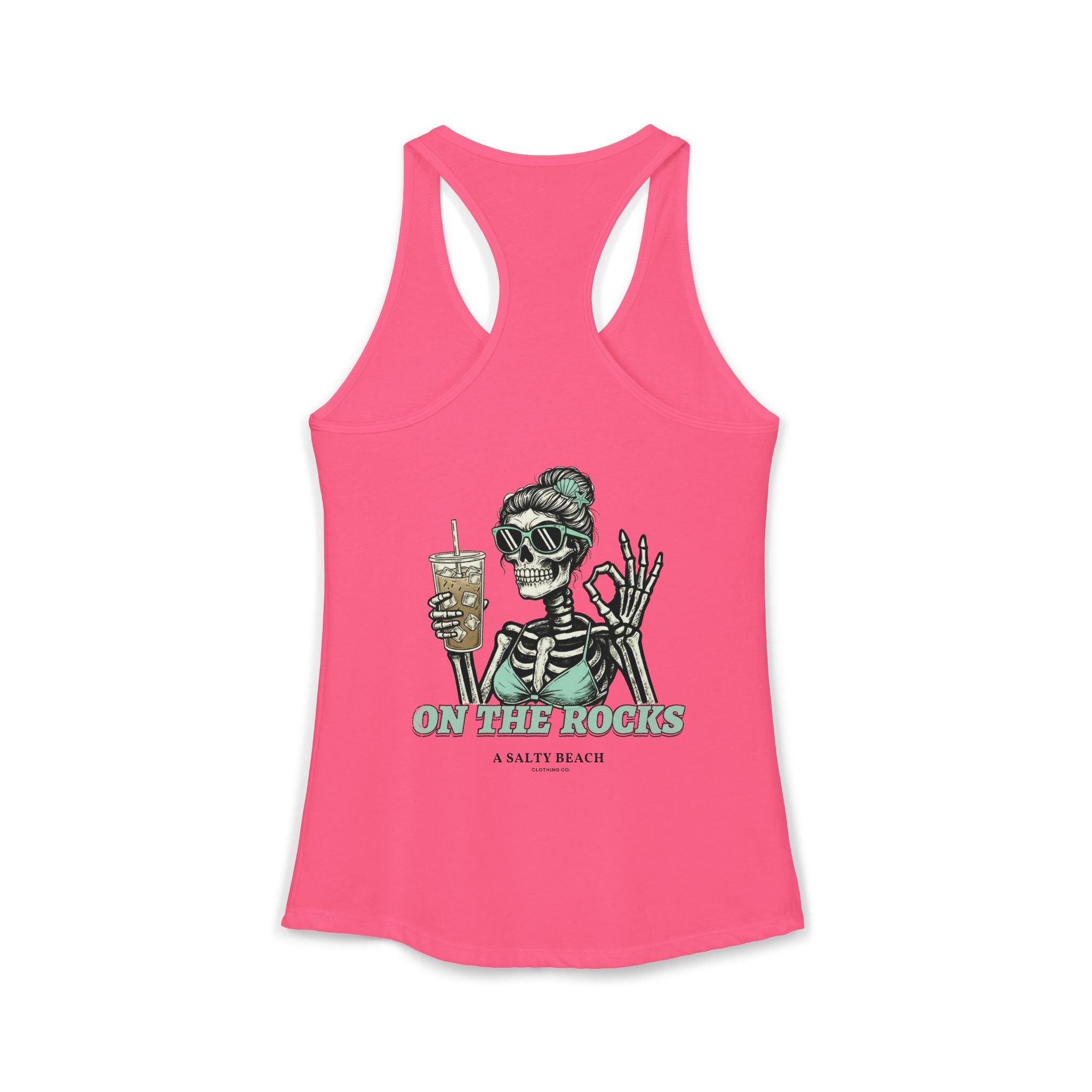 "I Like My Coffee How I Like My Margaritas. On The Rocks." Racerback Tank