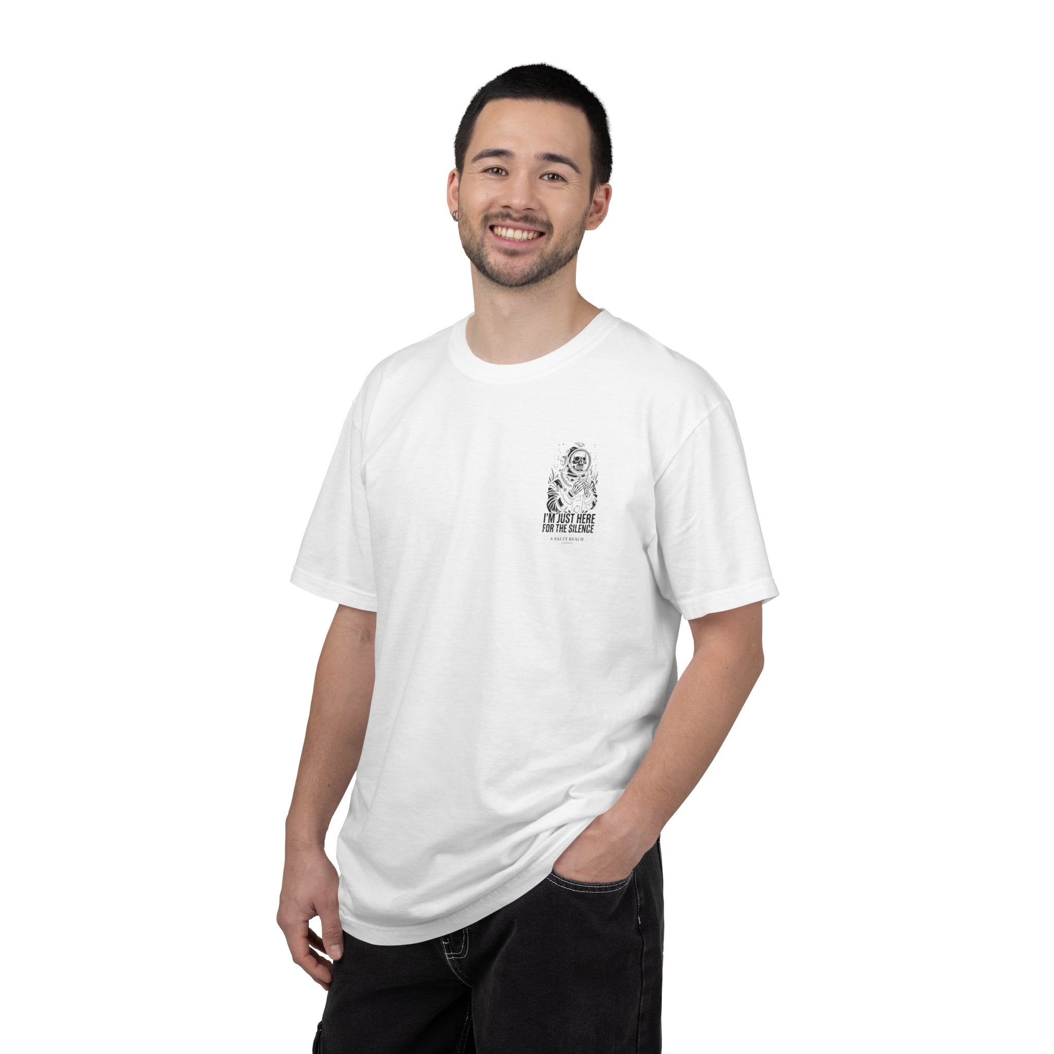 The "I'm Just Here for the Silence" Men's Tee