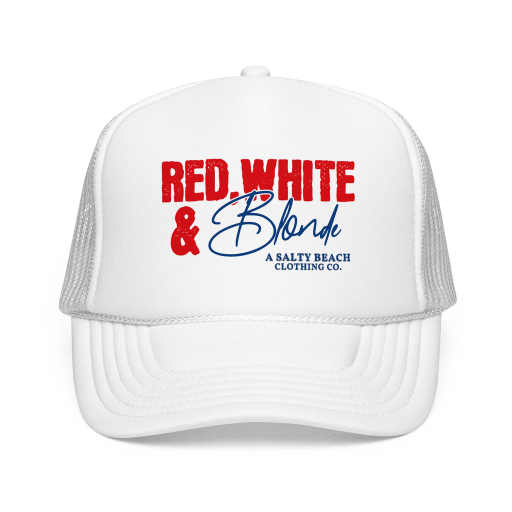 Red, White, & Blonde Trucker Hat