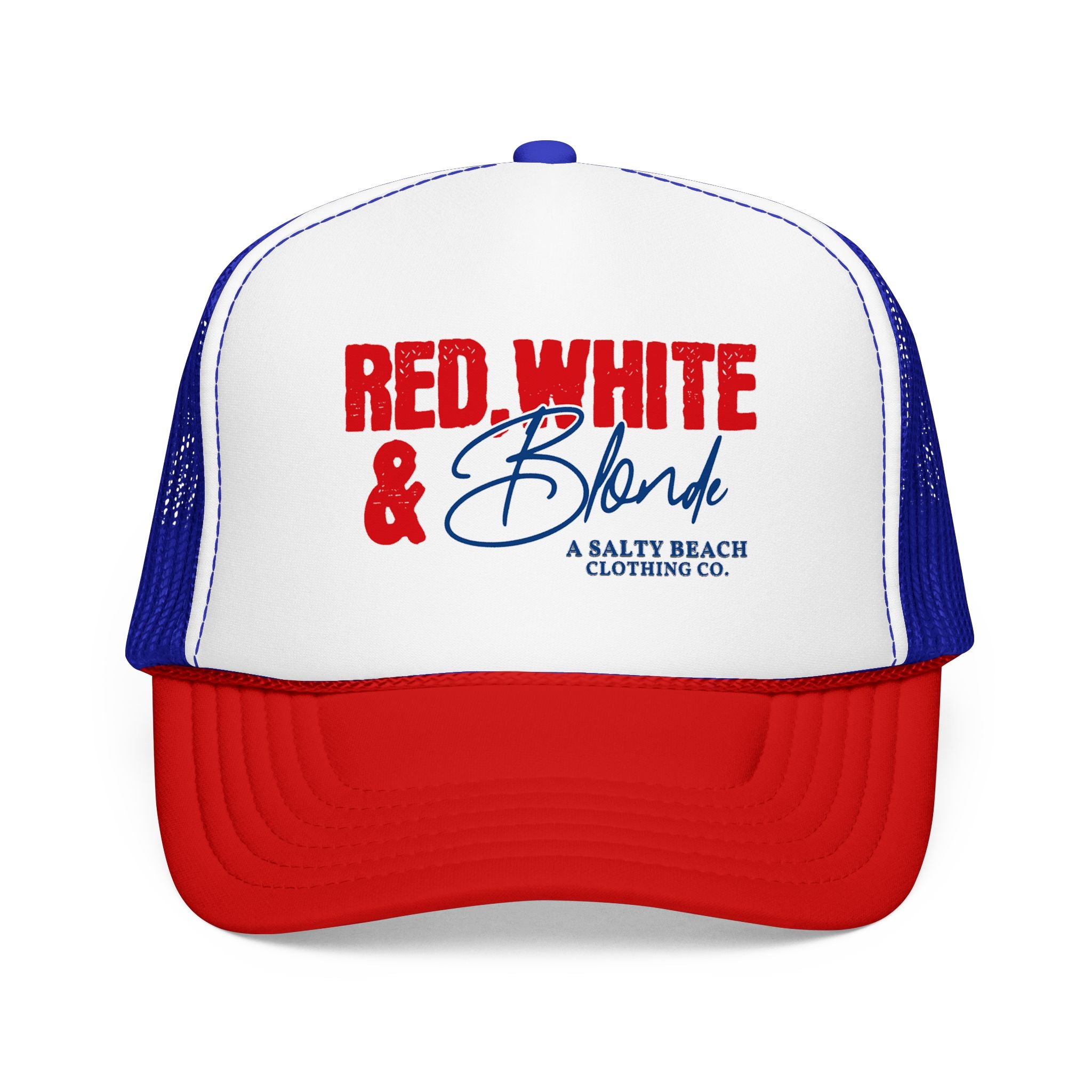Red, White, & Blonde Trucker Hat
