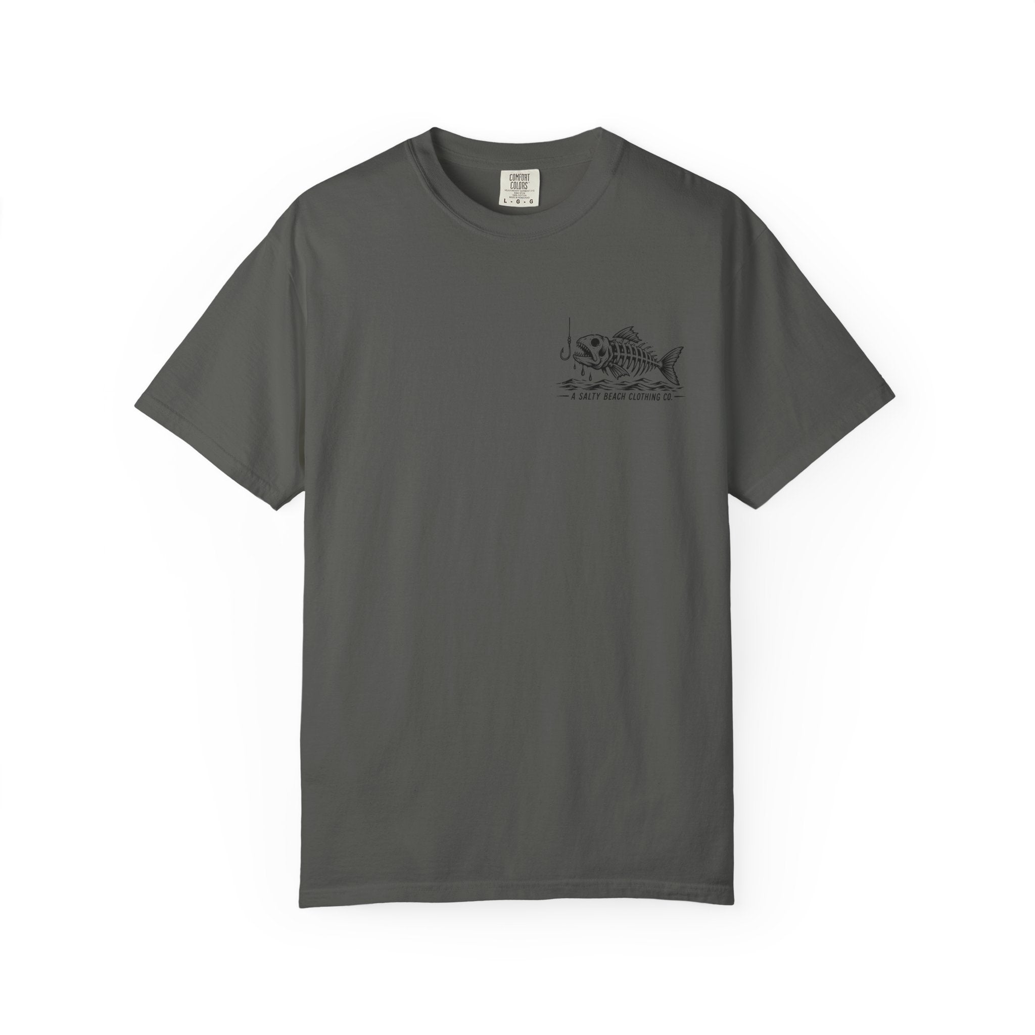 Gray t-shirt with 'Blessed & Unbothered' text on a white background