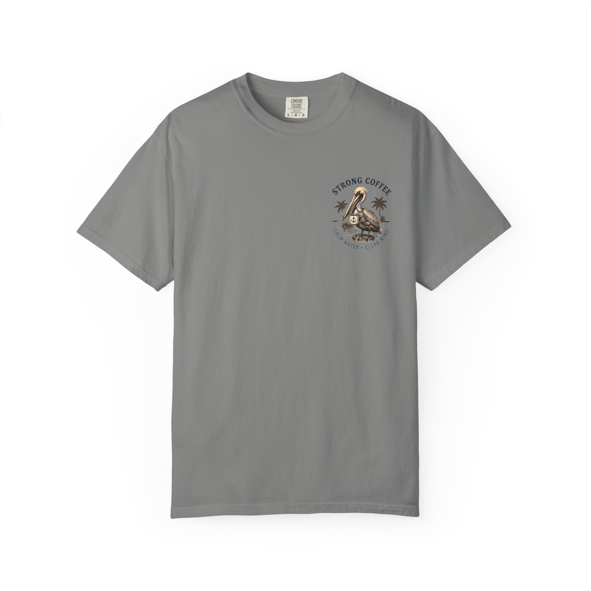 Men's Strong Coffee, Clear Mind Pelican Tee