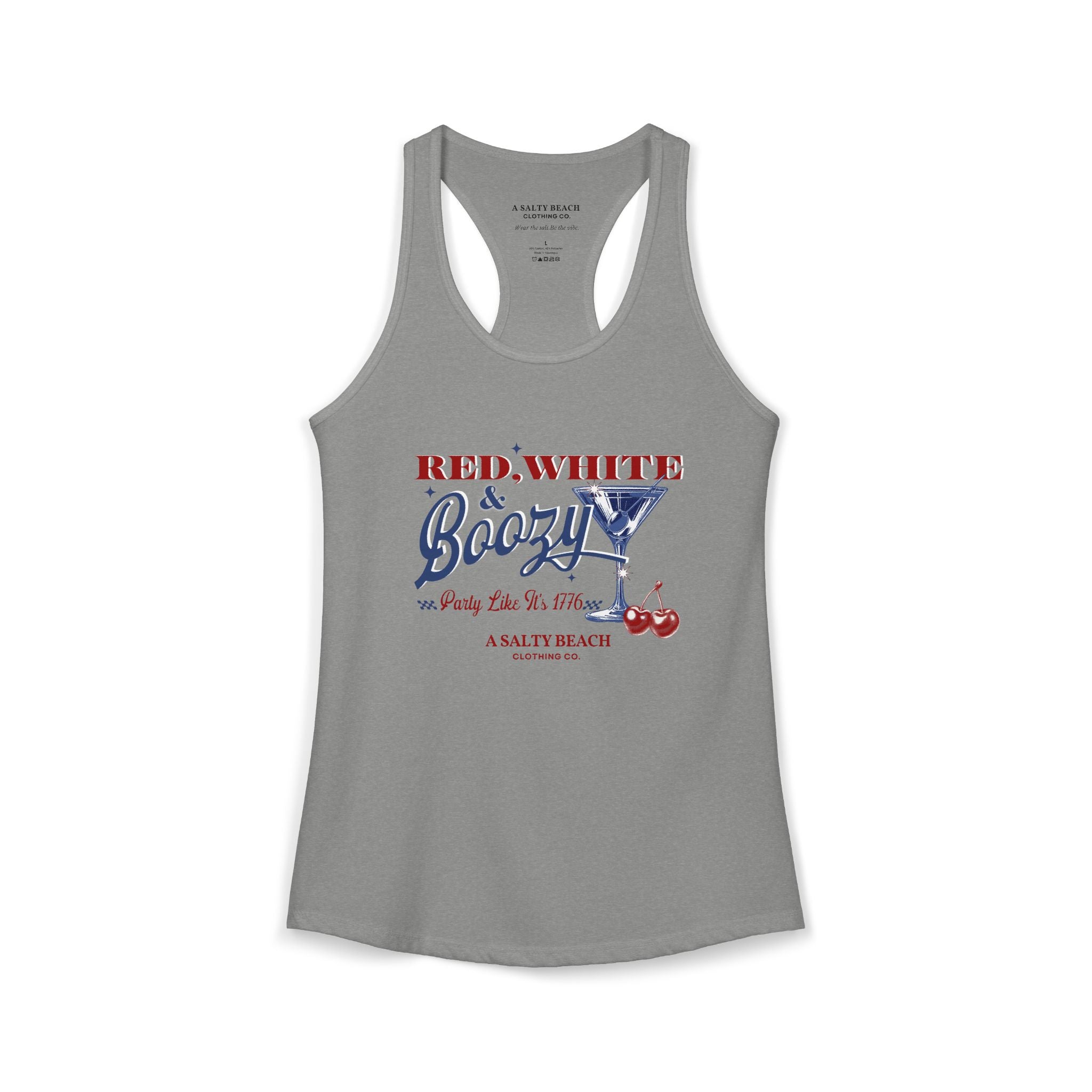 Red, White, & Boozy Racerback Tank