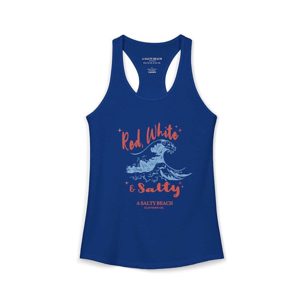 Red, White, & Salty Wave Racerback Tank