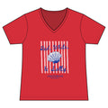 Red, White, & Salty Seashell V-Neck Tee