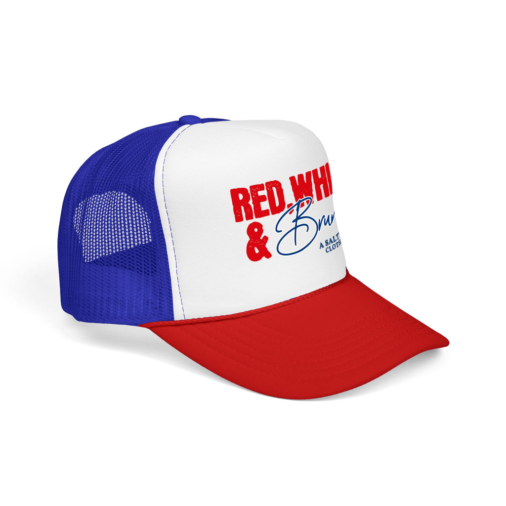 Red, White, & Brunette Trucker Hat