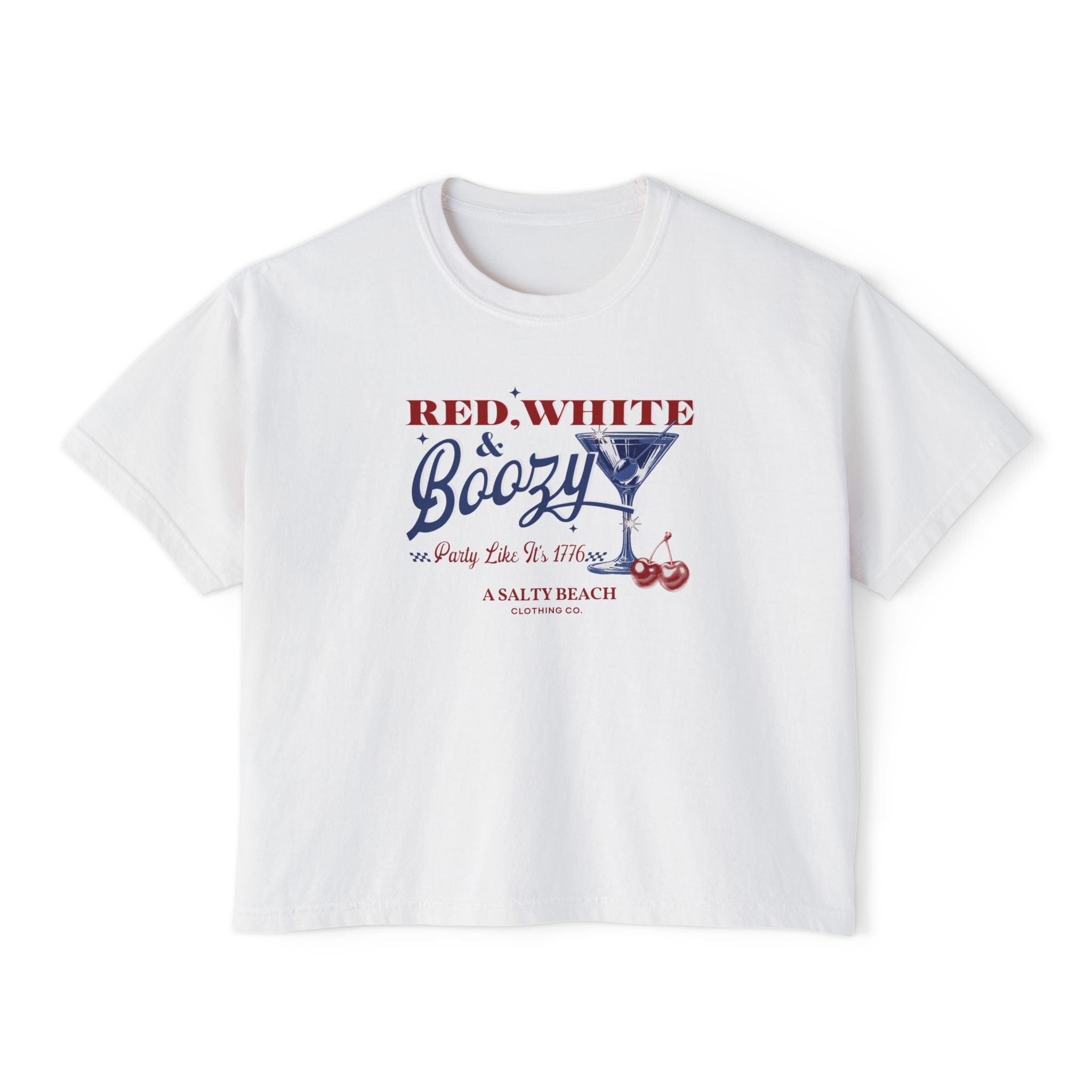 Red, White, & Boozy Women's Boxy Tee