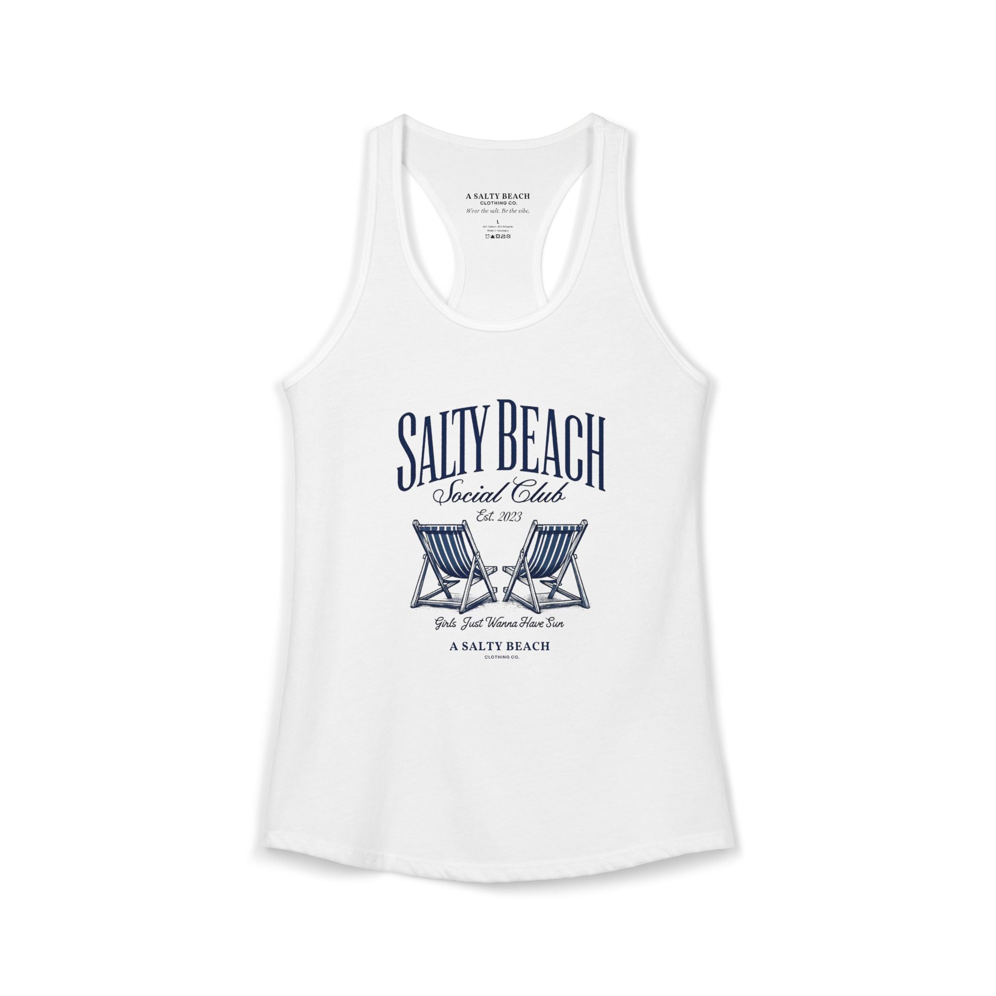 Salty Beach Social Club Racerback Tank