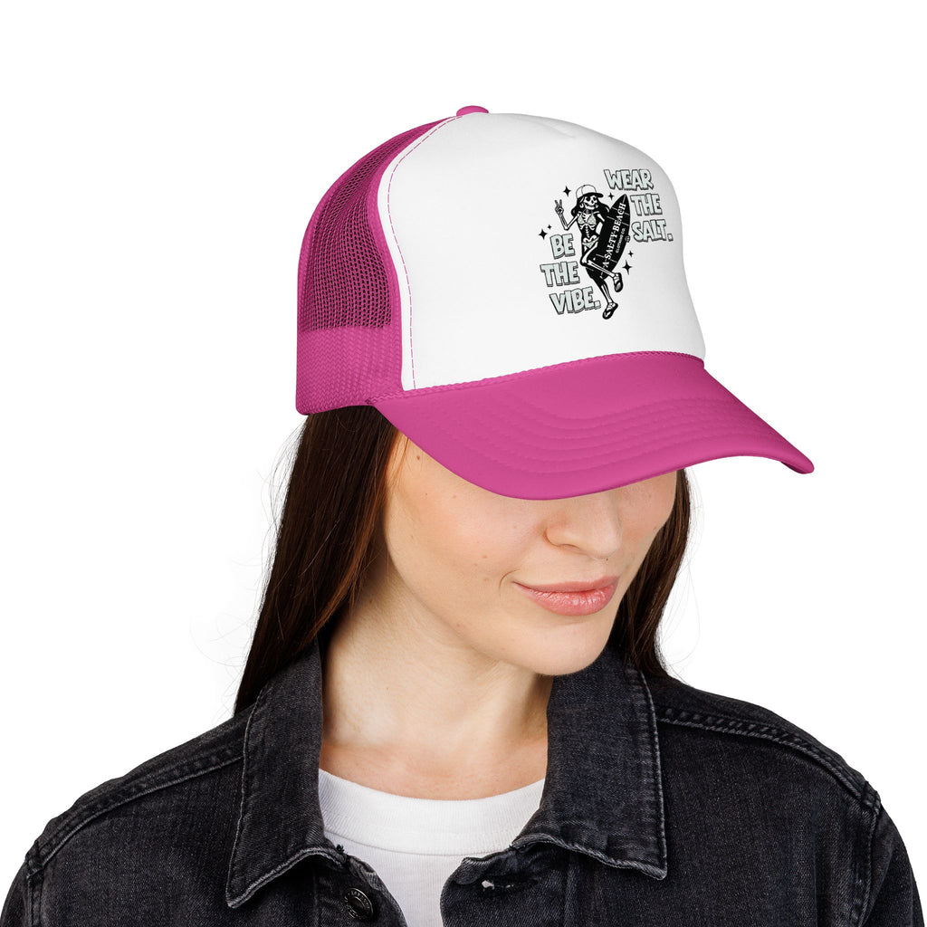 The "Skeleton Chic" Trucker Hat