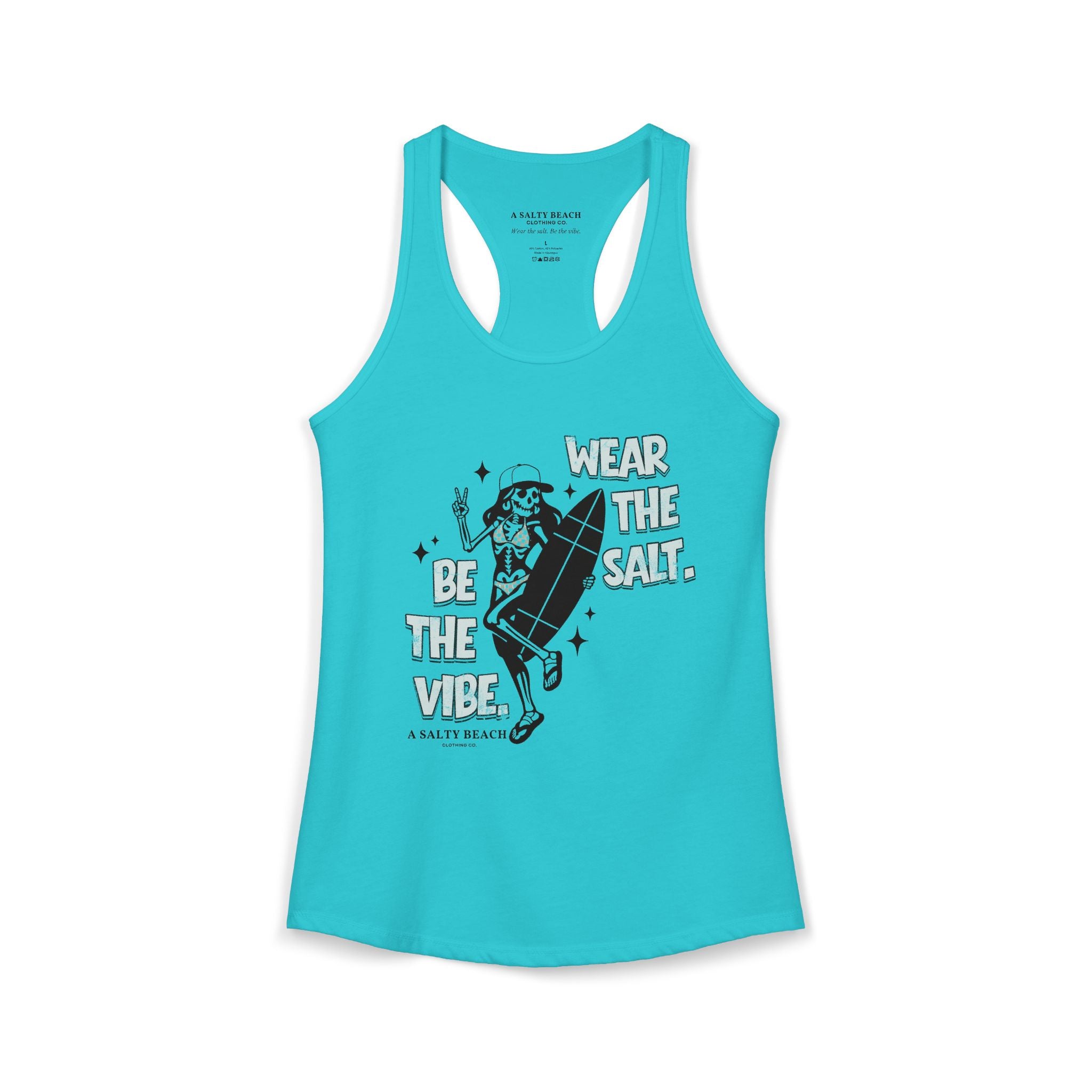 Wear The Salt. Be The Vibe. Racerback Tank