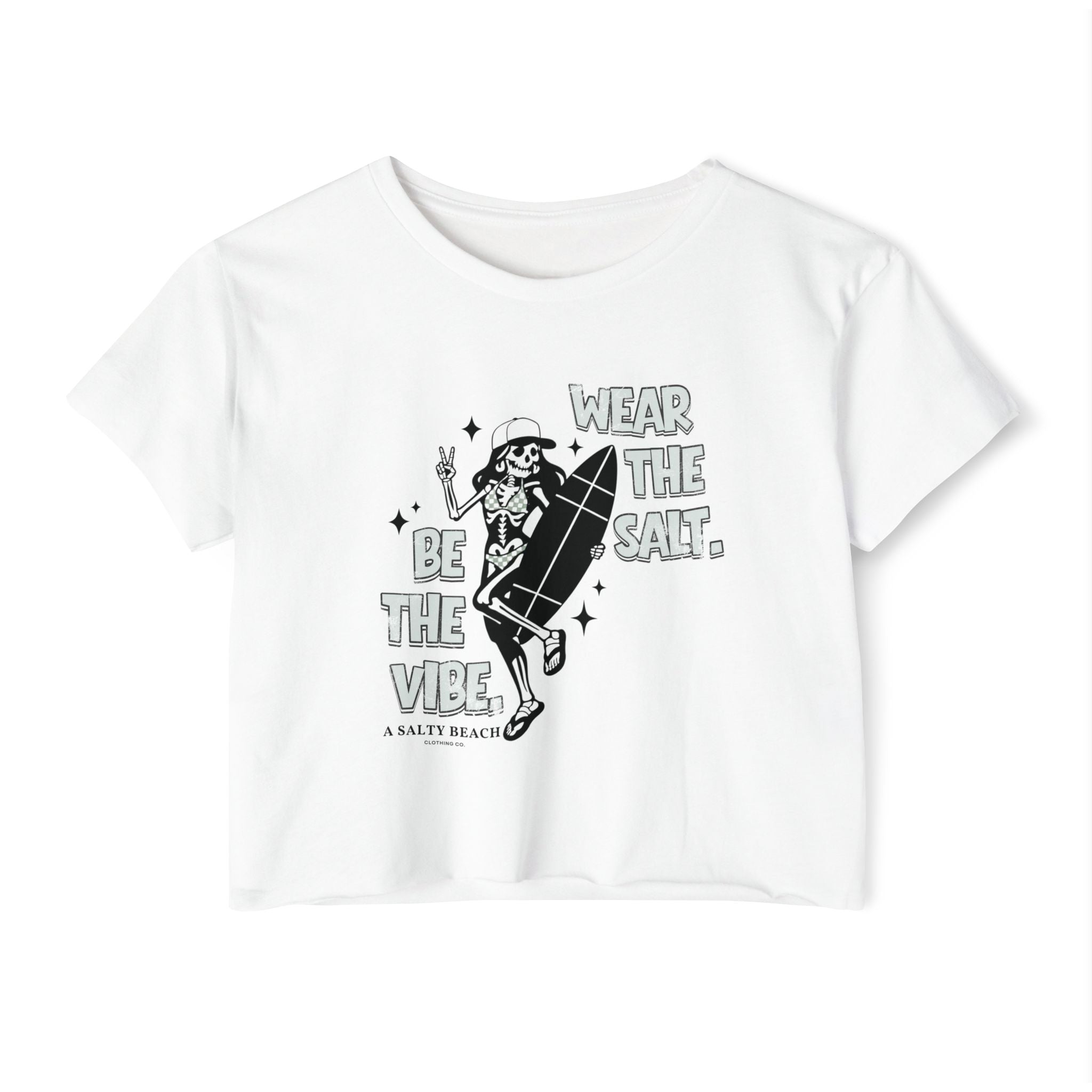 The "Skeleton Chic" Crop Tee