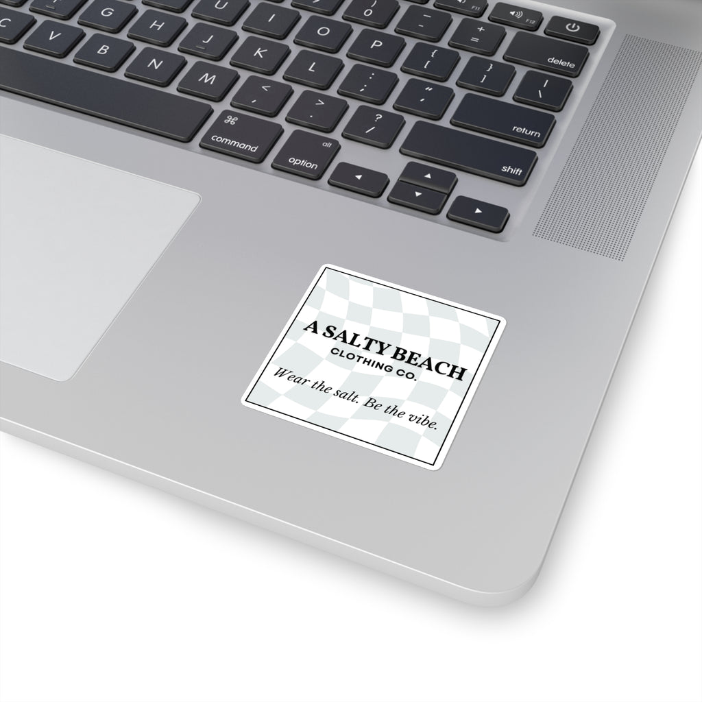 A Salty Beach Logo Square Sticker