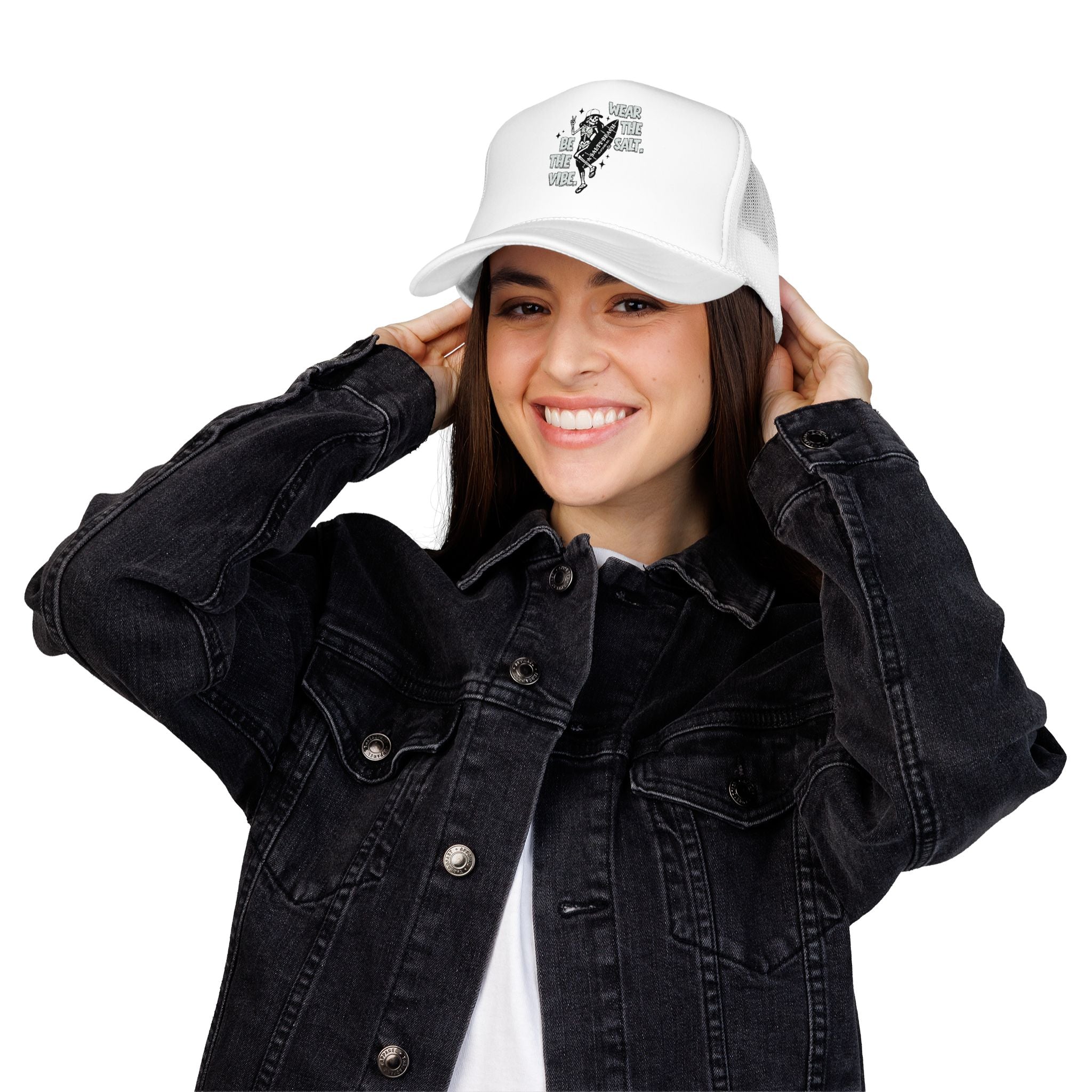 The "Skeleton Chic" Trucker Hat