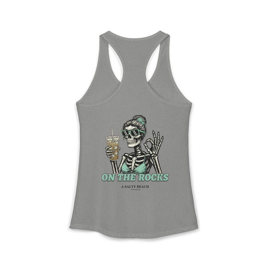 "I Like My Coffee How I Like My Margaritas. On The Rocks." Racerback Tank