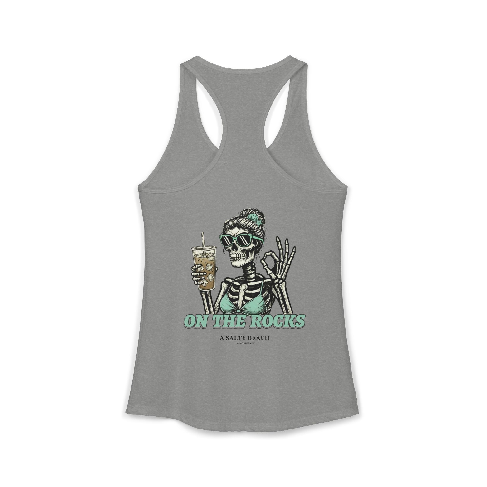 "I Like My Coffee How I Like My Margaritas. On The Rocks." Racerback Tank