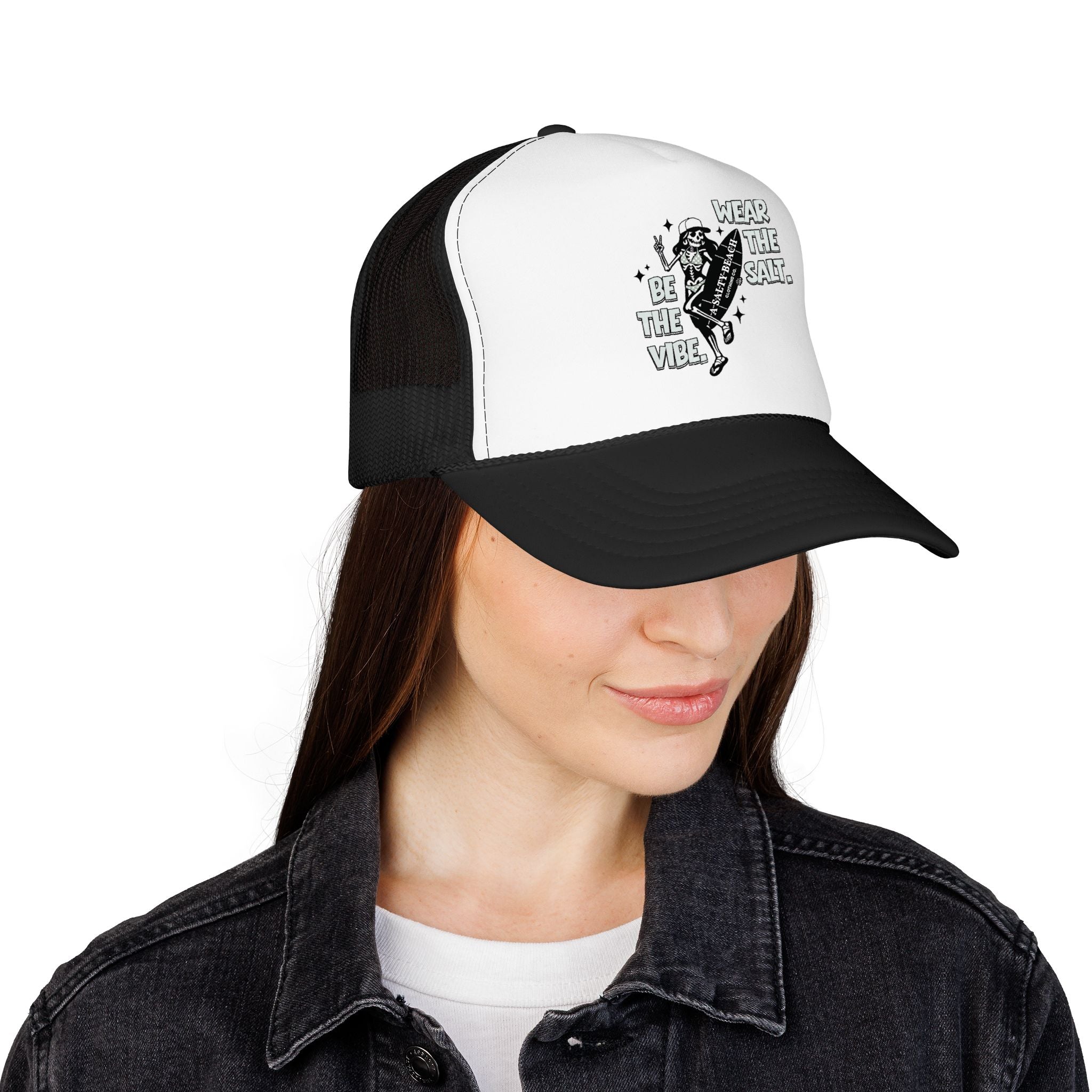 The "Skeleton Chic" Trucker Hat