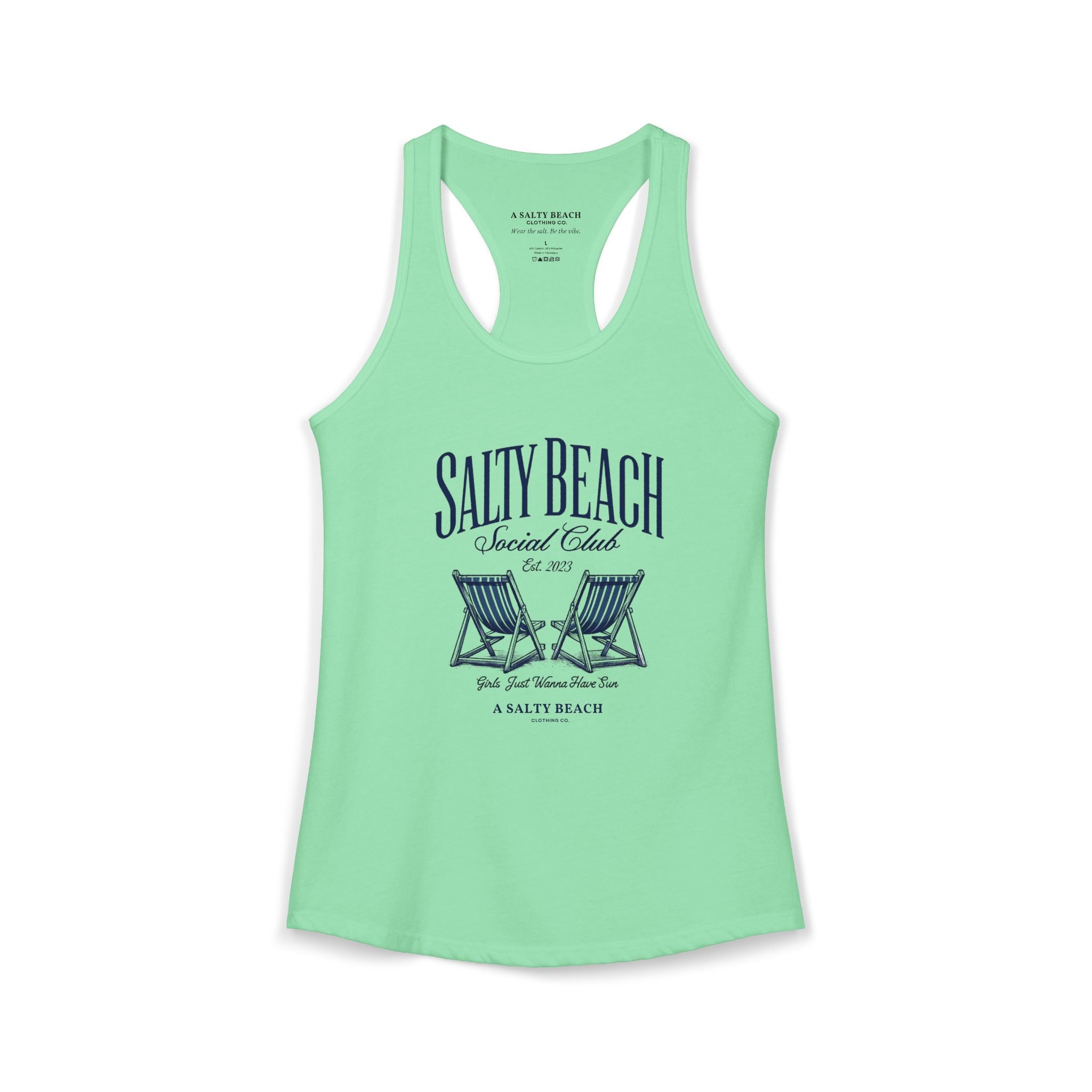 Salty Beach Social Club Racerback Tank