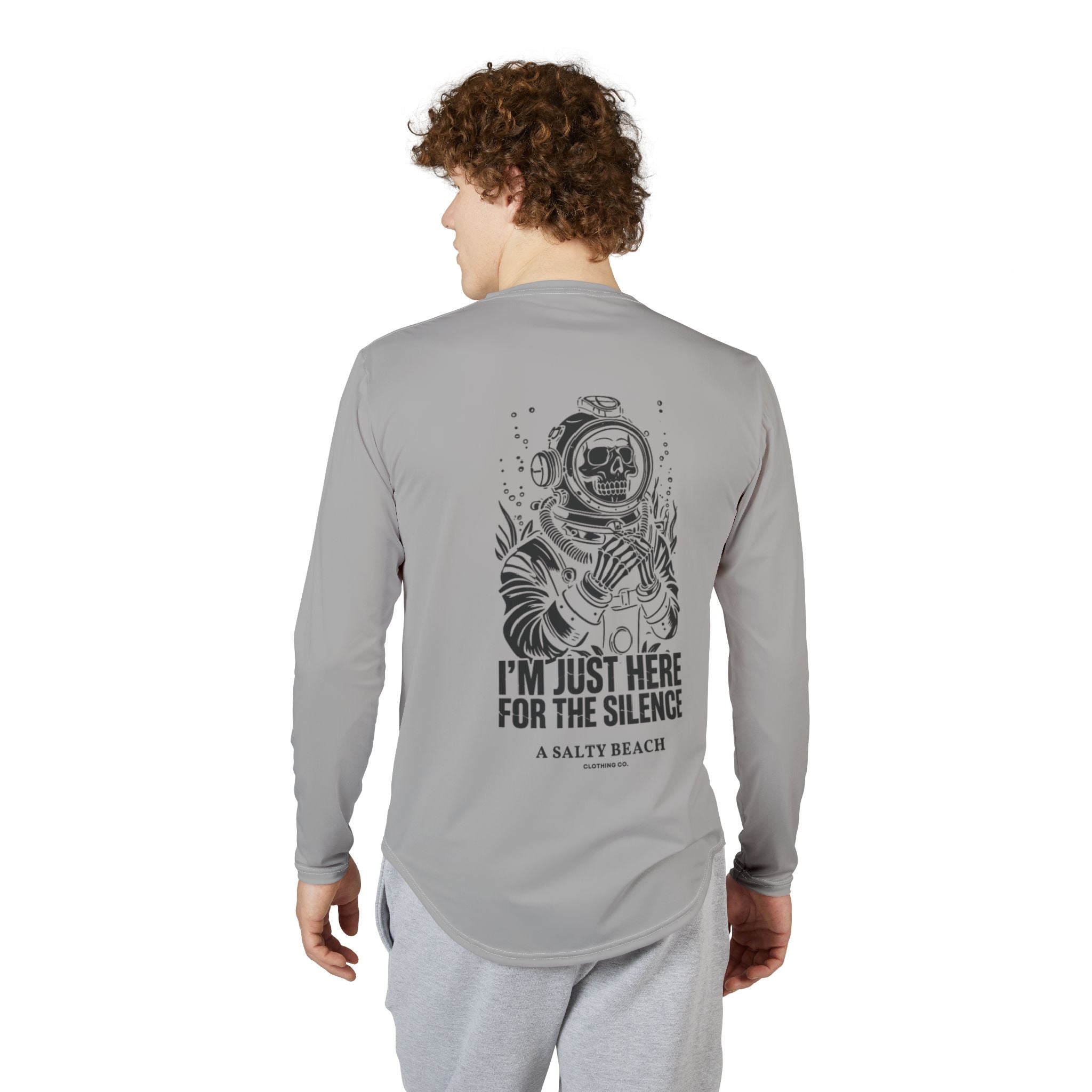 The "I'm Just Here for the Silence" Long Sleeve UV Shirt