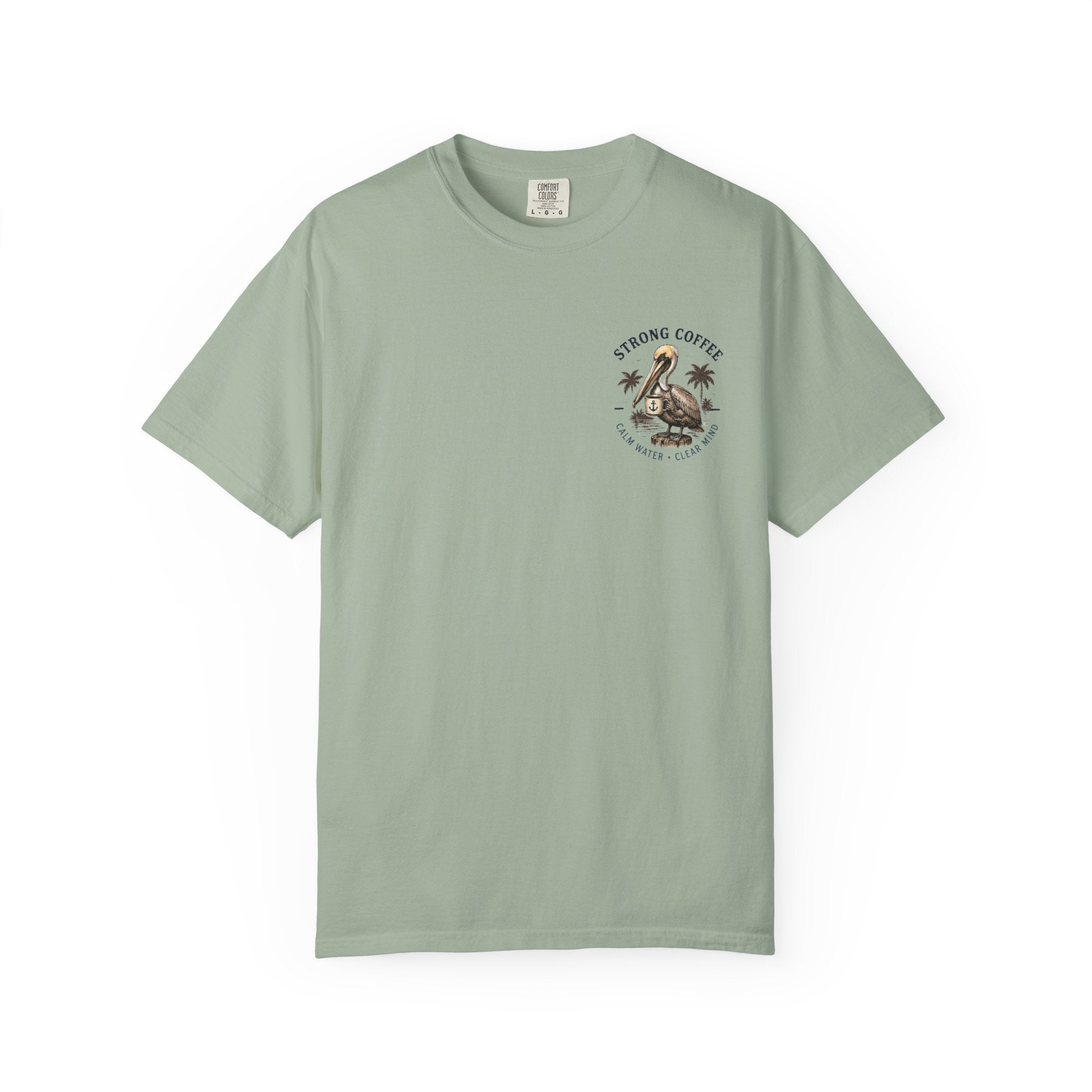 Men's Strong Coffee, Clear Mind Pelican Tee