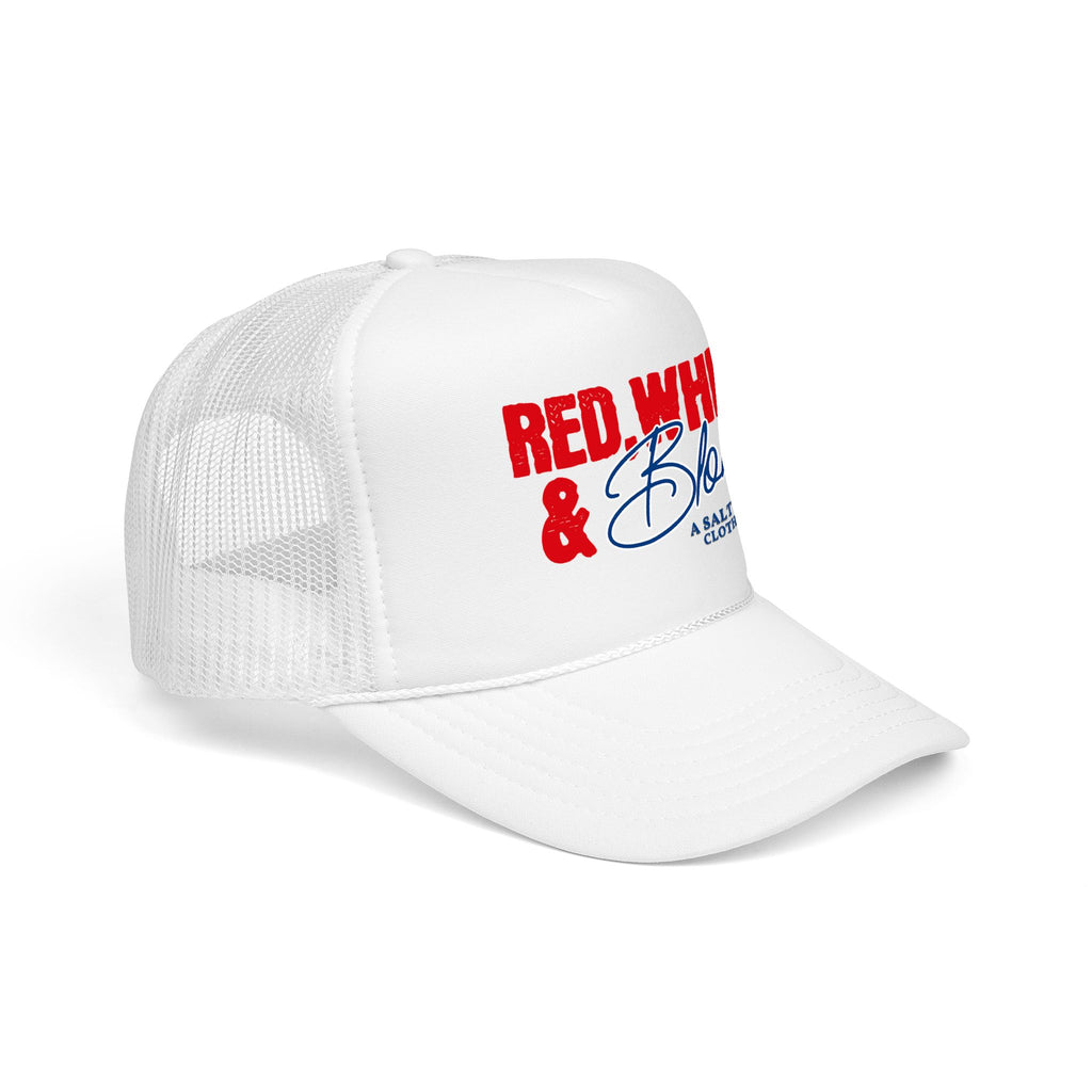 Red, White, & Blonde Trucker Hat