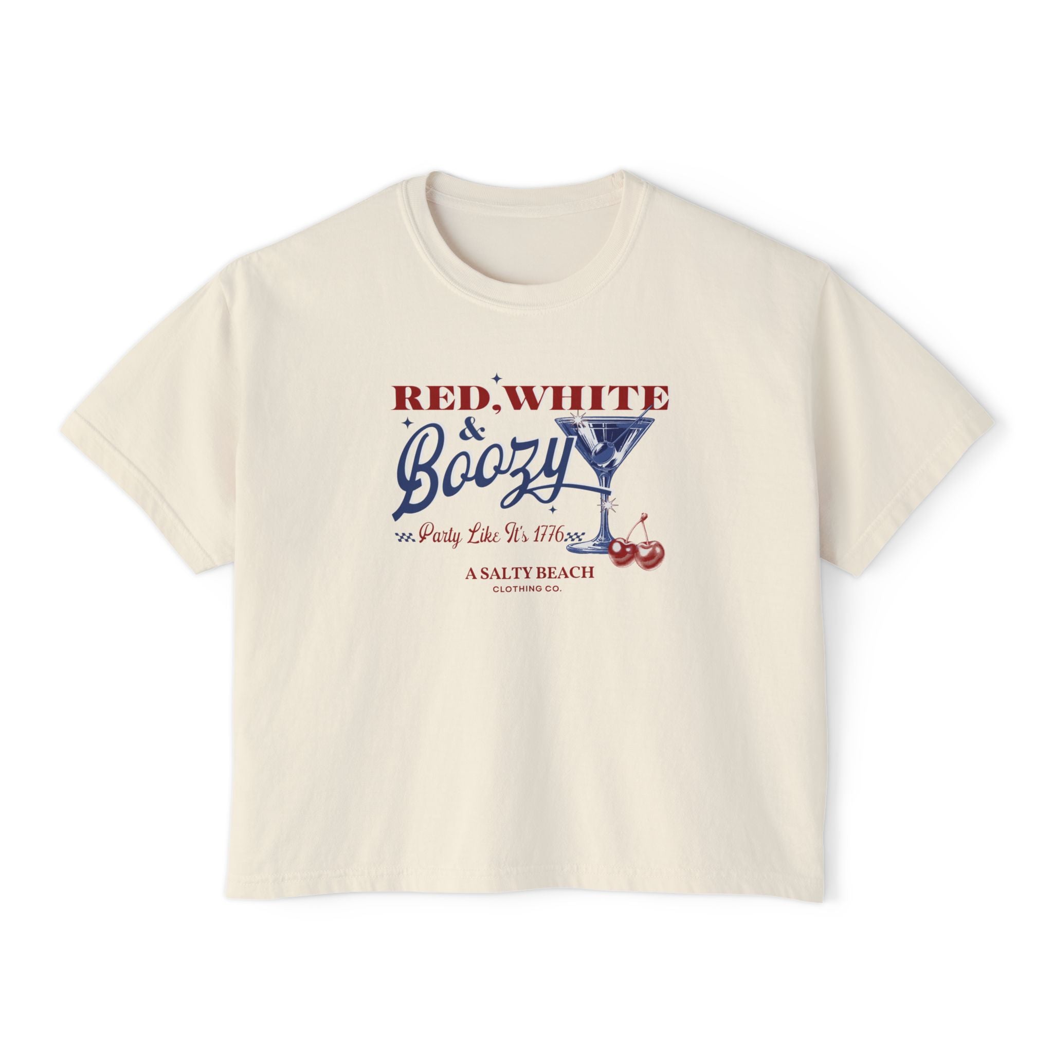 Red, White, & Boozy Women's Boxy Tee