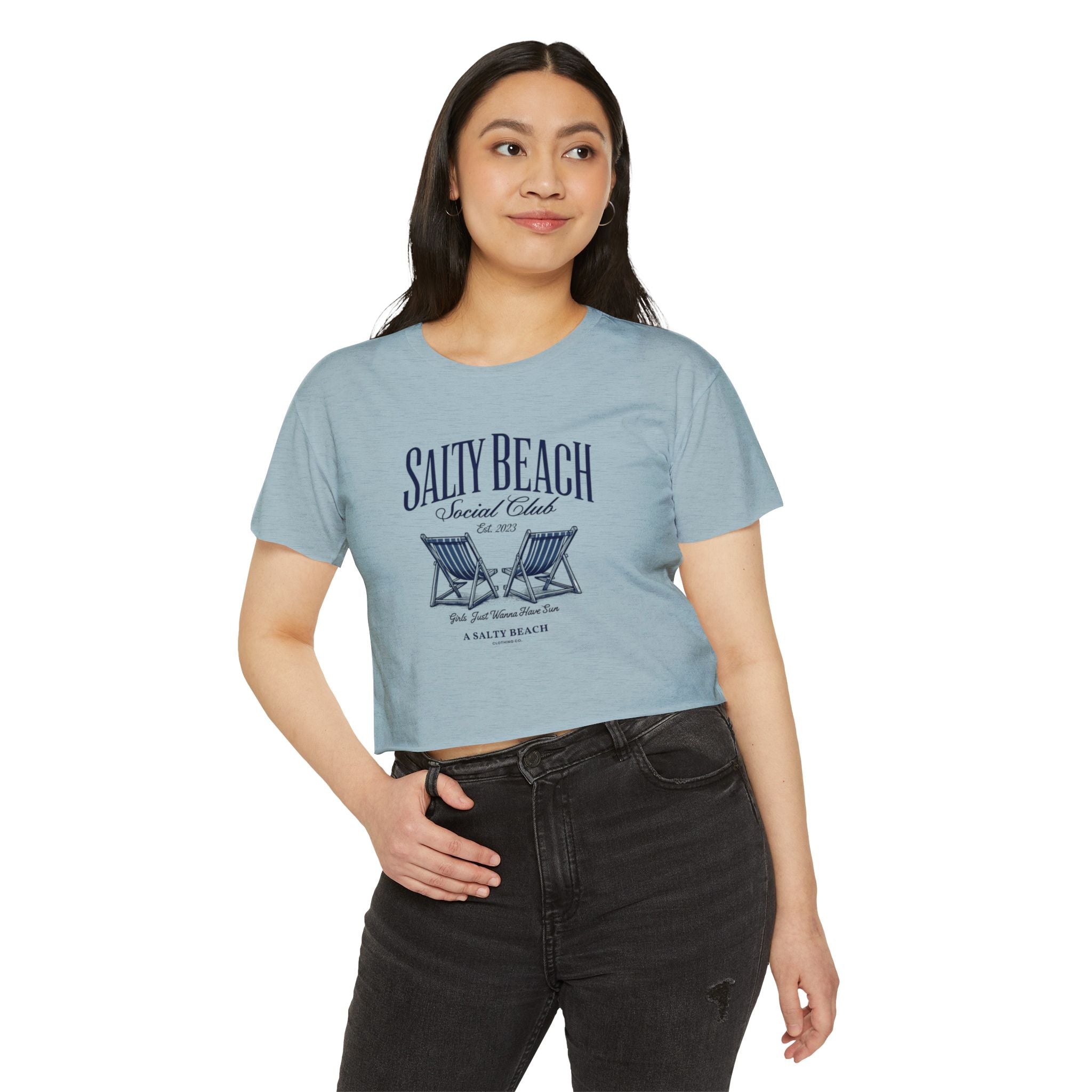 Salty Beach Social Club Crop Top