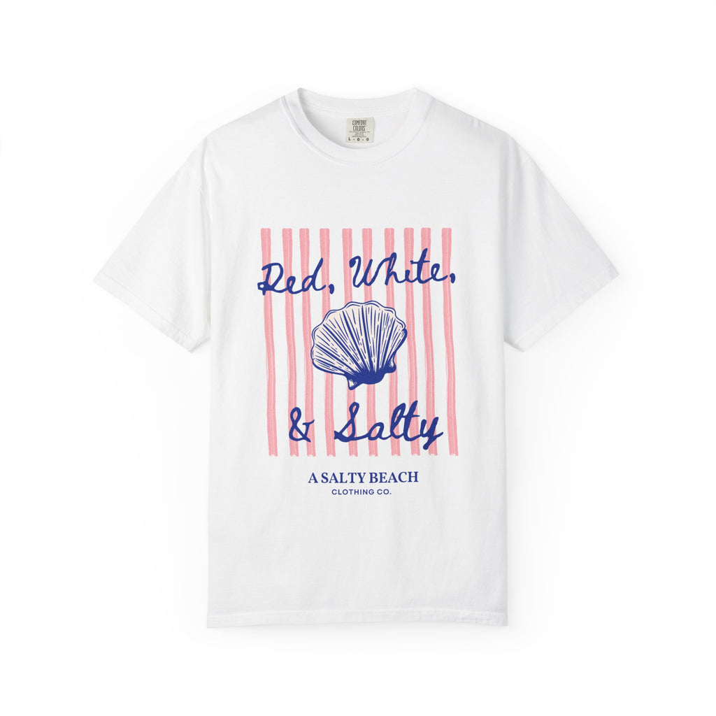 Red, White, & Salty Seashell Tee