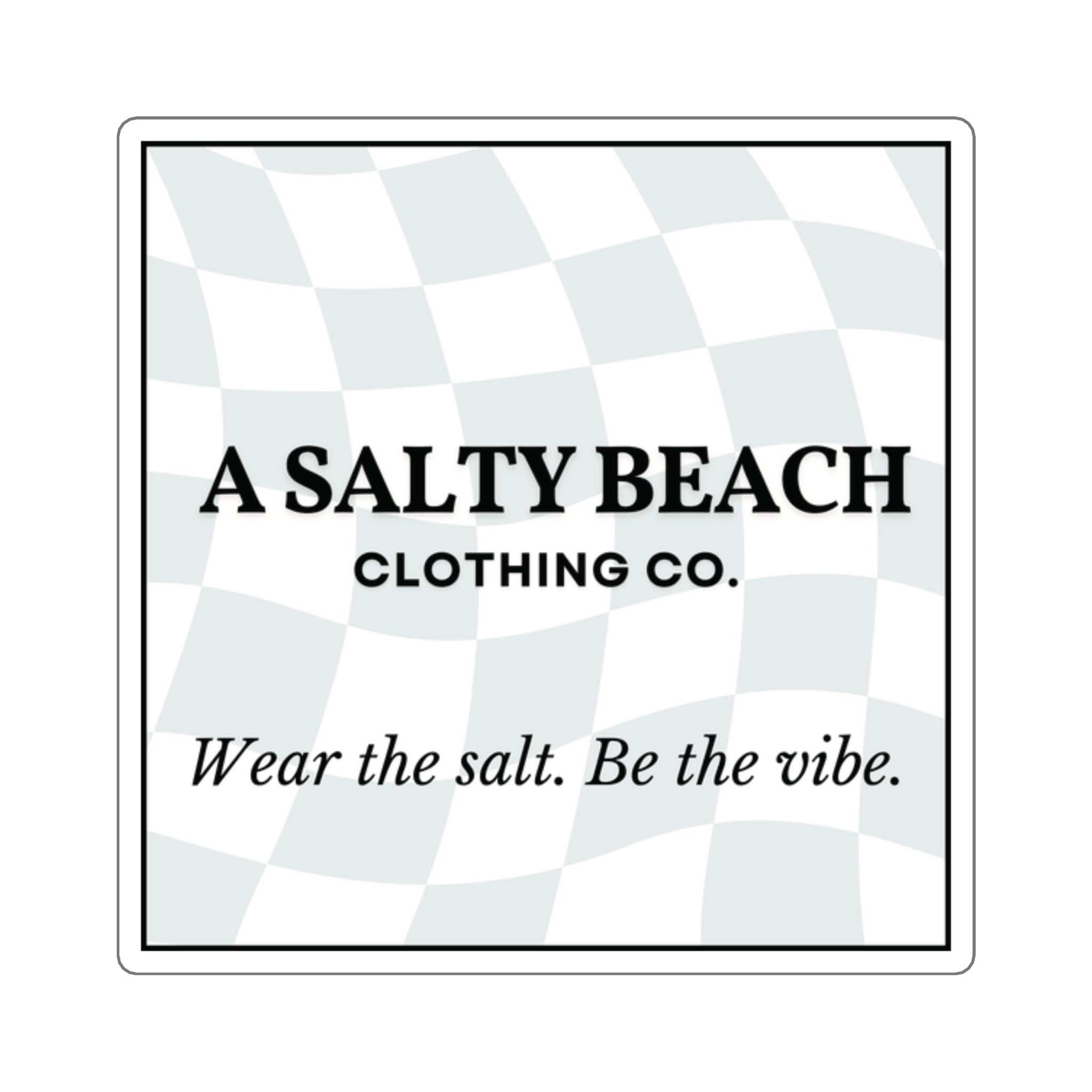 A Salty Beach Logo Square Sticker