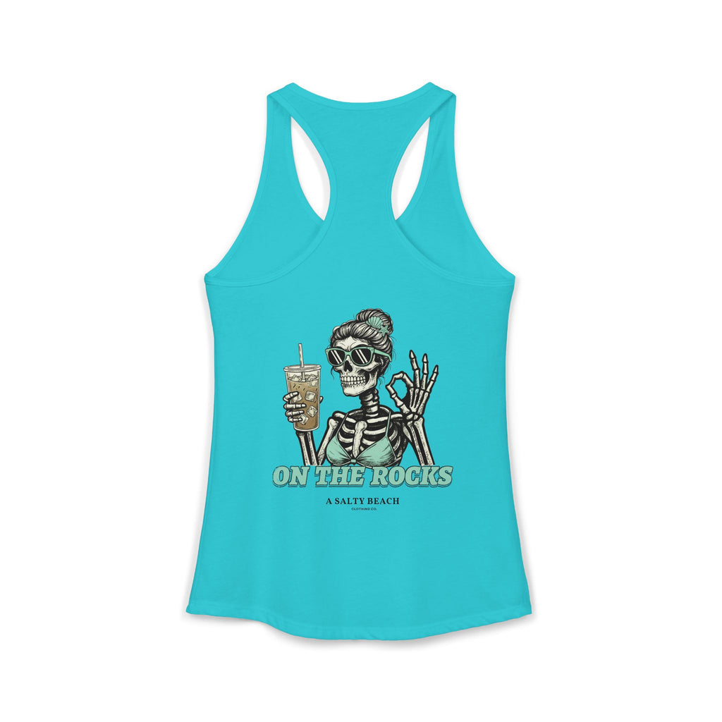 "I Like My Coffee How I Like My Margaritas. On The Rocks." Racerback Tank