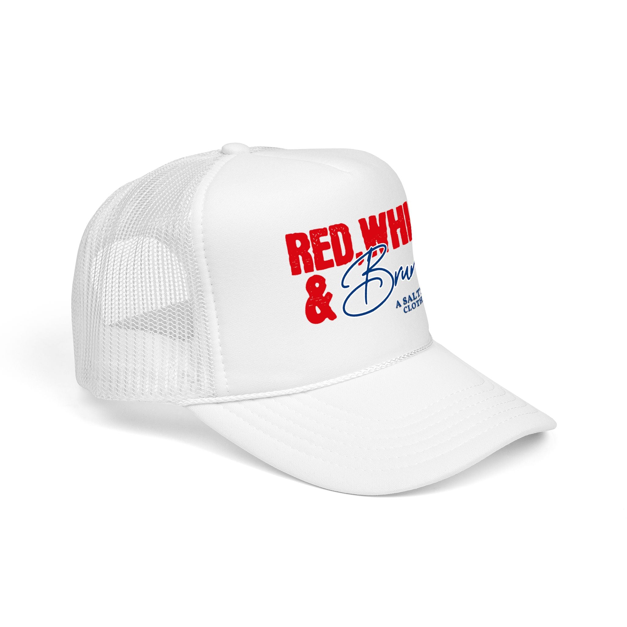 Red, White, & Brunette Trucker Hat