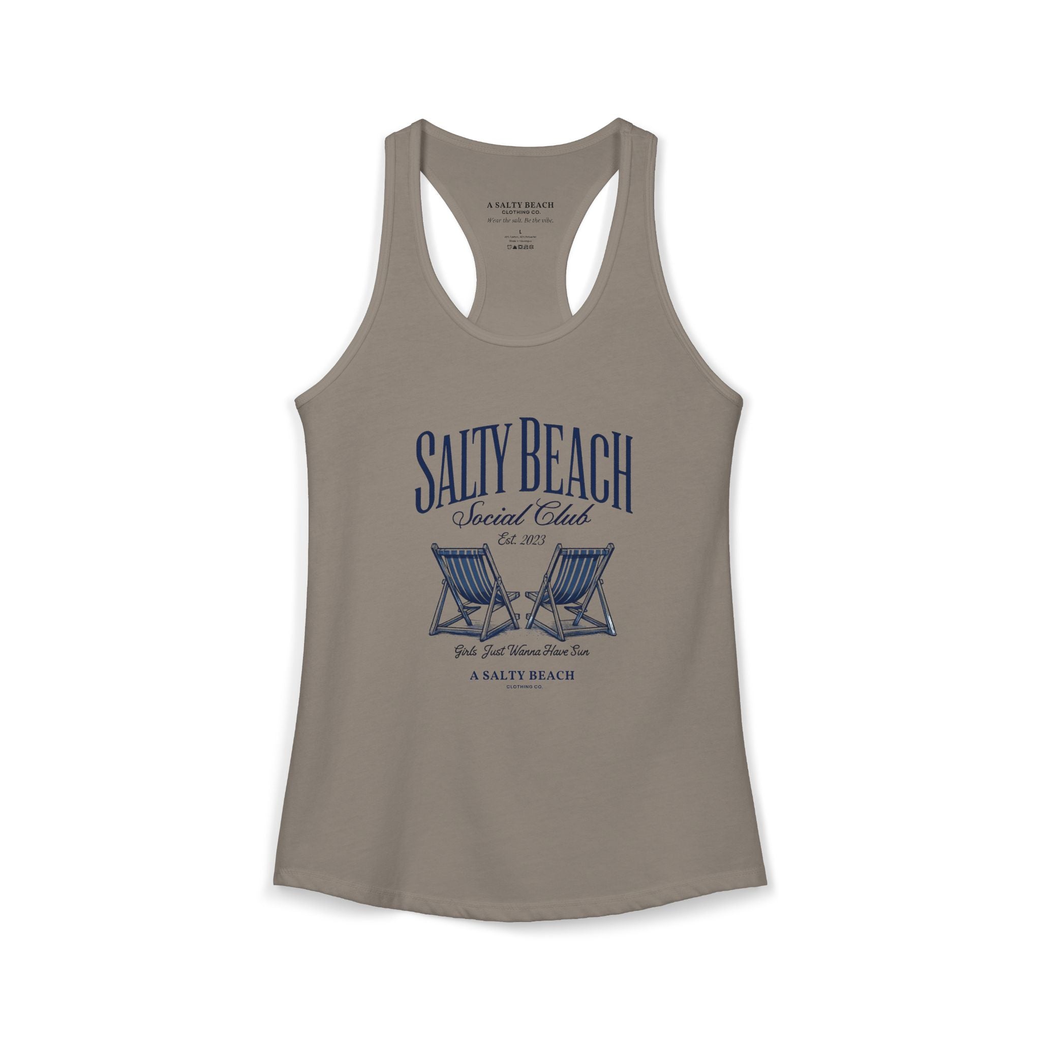 Salty Beach Social Club Racerback Tank