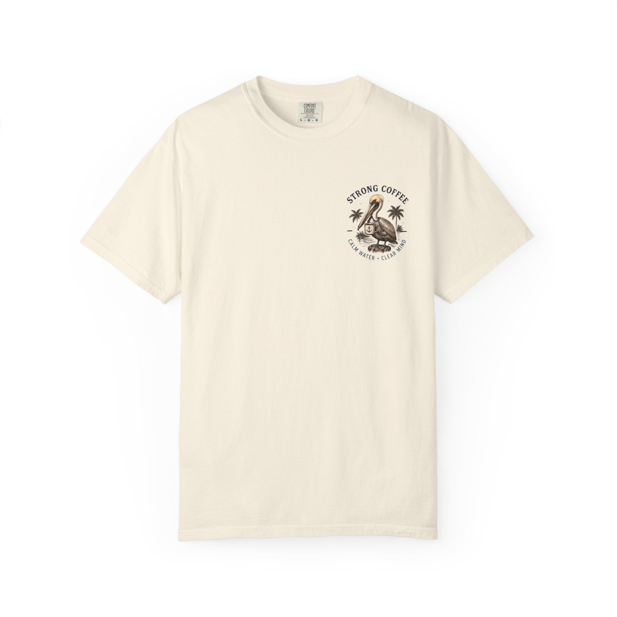 Men's Strong Coffee, Clear Mind Pelican Tee