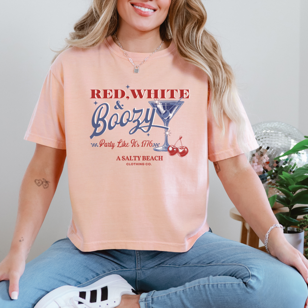 Red, White, & Boozy Women's Boxy Tee